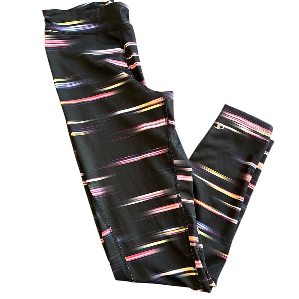 CHAMPION Women’s Black Leggings with Abstract Design 
Size - S